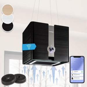 Klarstein Futurelight Smart, Островен абсорбатор, Рециркулация, 413m³/h, LED, неръждаема стомана (CGCH6-Futurelight-BK) (CGCH6-Futurelight-BK) - electronic-star