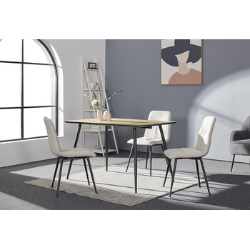 ЕВРОМАР Трапезна маса philip натурално / черно