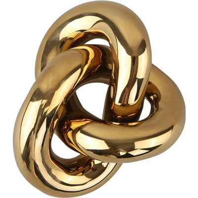 Keramická dekorace uzel Cooee Design Knot, velká | zlatá TH-04-01-GD