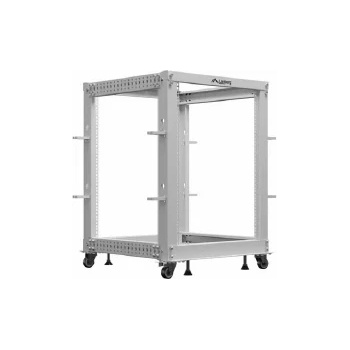 Lanberg open rack 19 15U 600x600-1100 adjustable grey (OR01-6115-S)