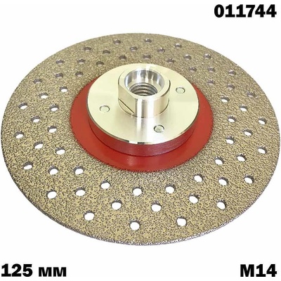 uni Диск диамантен за шлайфане и оформяне на камък, гранитогрес, керамика, 125 мм, М14 (uni-011744)