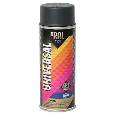 Inral Uni farba v spreji 400 ml RAL 7016 antracitová sivá lesklá