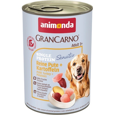 Animonda GranCarno Adult Sensitive čisté krůtí & brambory 6 × 400 g