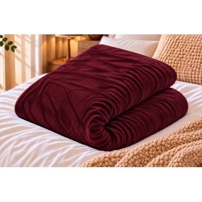 TOP Mikroplyš prestieradlo vínové 90x200