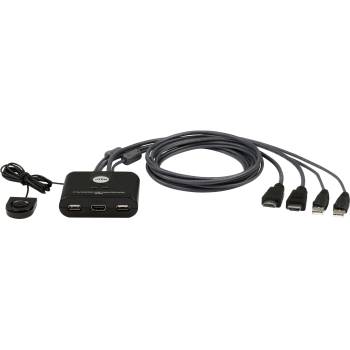 ATEN Превключвател kvm aten cs22hf, Дву портов usb hdmi (aten-cs22hf)