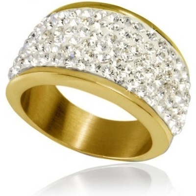 Prosperk Prsten ocelový s krystalky Swarovski 17361