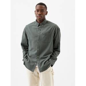 GAP Оксфорд риза с лого oversize GAP GAP | Zelen | МЪЖЕ | S