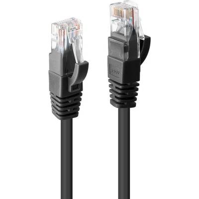 Lindy Пач кабел LINDY 48075, U/UTP, Cat. 6, 0.3m, черен (48075)