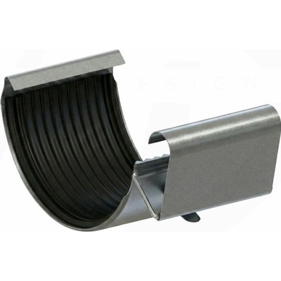 Krop Spojka polkruhového žľabu oceľový 280 mm systém 130 RAL 9007 Šedý hliník