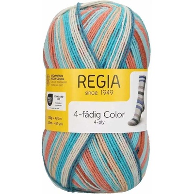 Regia 4-Ply Color 2735 apricot-emerald color