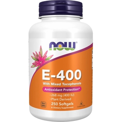 NOW Vitamin E-400 IU D-Alpha [250 Гел капсули]
