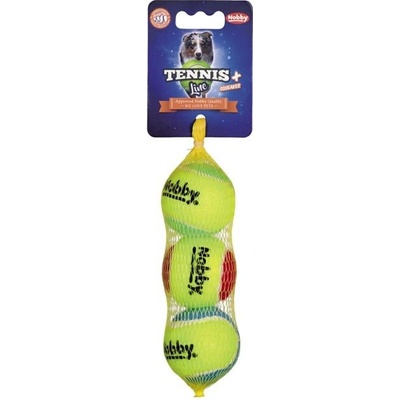 Nobby Tennis Line hračka tenisový loptičku farebný S 5 cm 3 ks