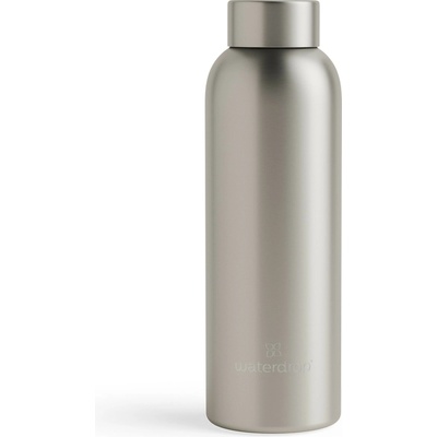 Waterdrop termo nerezová lahev metalická 600 ml Šedohnědá matná
