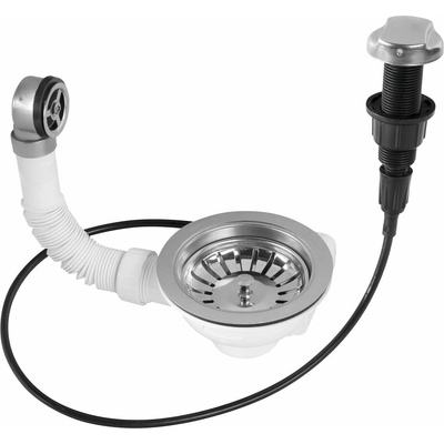 Sapho Dřezová výpust 6/4", s přepadem a ovládáním, nerez 155.122.1 – Zboží Dáma