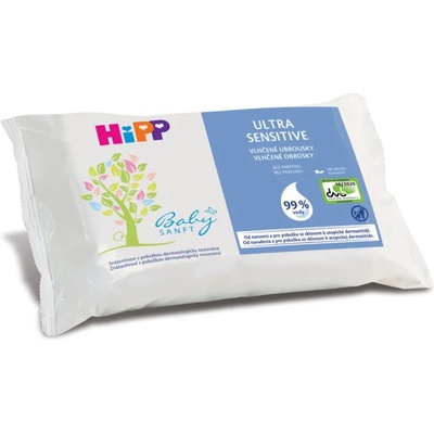 HiPP Babysanft Ultra Sensitive мокри почистващи кърпички за деца без парфюм 52 бр