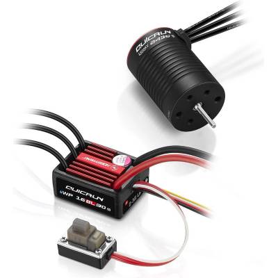 HOBBYWING Комбо за автомодели 1/16 и 1/18 мащаб контролер Hobbywing Combo WP16BL30 G2 2435SL-4500kV-G2 Sensorless HW38030002 (HW38030002)