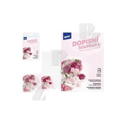 Dopisní papír barevný LUX 5+10 Růžičky, MFP Paper