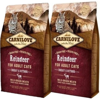 Carnilove Reindeer for Adult Cats Energy & Outdoor 2 x 6 kg