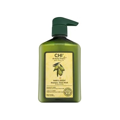 CHI Naturals with Olive Oil Hair & Body Shampoo Шампоан за коса и тяло 340 ml