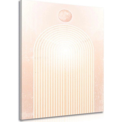 Obraz moderní broskvová duha Mid-Century - 60x90