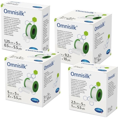 Hartmann-Rico Omnisilk náplast cívková bílé hedvábí – šetrná fixace citlivé kůže 2,5 cm x 9,2 m