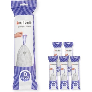 Brabantia Торби за боклук D PERFECTFIT 15-20 л, 120 бр. , Brabantia (BRAB138201)