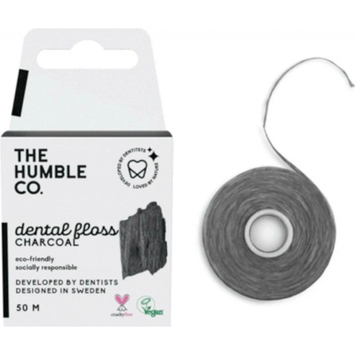 The Humble Co. Dentální nit s aktivním uhlím 50 m