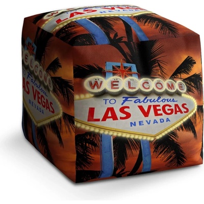 Sablio Taburet Cube Fabulous Las Vegas: 40x40x40 cm