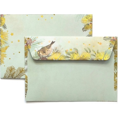 Galeria Papieru obálky C6 Zlaté Vánoce 120g, 10ks