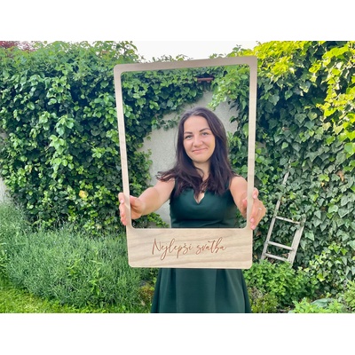 Dřevěný fotorámeček do fotokoutku se jmény – Hledejceny.cz