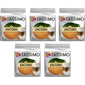 Douwe Egberts Tassimo Latte Macchiato Caramel 16 капсули (8 напитки) кашон 5 опаковки