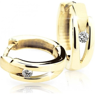 Cutie Jewelllery Diamonds Zlaté diamantové náušnice kroužky DZ64841-2023-80-00-X-1