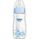 Wee Baby Бебешко шише от топлоустойчиво стъкло Wee Baby Classic Plus, 180 ml, синьо (140) - ozone