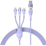 Baseus Кабел за данни с USB адаптер, Type-C, 100 W, 1, 2 m - Baseus Flash Series 2 (CASS030105) - лилав