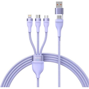 Baseus Кабел за данни с USB адаптер, Type-C, 100 W, 1, 2 m - Baseus Flash Series 2 (CASS030105) - лилав