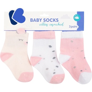 Kikkaboo Бебешки чорапи с 3D уши Kikkaboo - Bear with me, Pink, 6 - 12 m (31110010133)