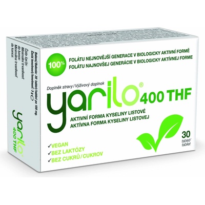 YARILO 400 THF aktívna forma kyseliny listovej 30 ks