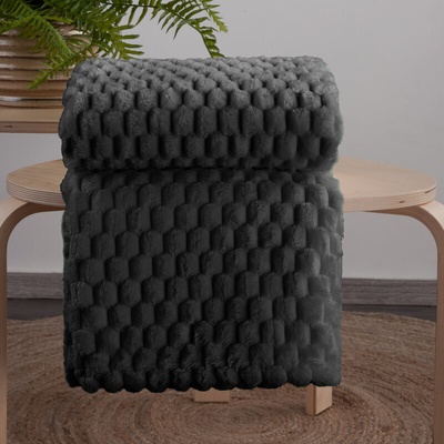 Takoy DESIGN 91 Přehoz na křeslo CINDY 6 měkký a příjemný na dotek s embosovaným 3D vzorem-HF-453461 | 70 x 160 cm
