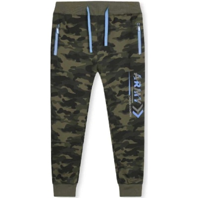 Chlapecké maskáčové tepláky ARMY PRO dětI Maskáč s modrým nápisem