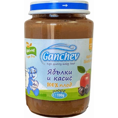 Ганчев пюре ябълки и касис - 190 г