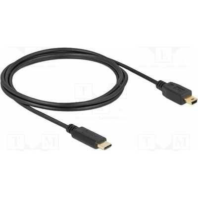 Delock 83336 USB 2.0; USB B mini vidlice USB C vidlice zlacený 2m