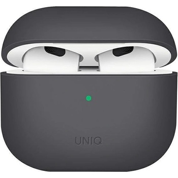 UNIQ AirPods 3 Lino Silicone Case - силиконов (TPU) калъф за Apple AirPods 3 (черен) (8886463676738)