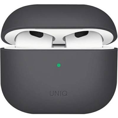 UNIQ AirPods 3 Lino Silicone Case - силиконов (TPU) калъф за Apple AirPods 3 (черен) (8886463676738)