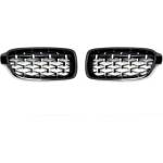 Carmart Решетки за BMW F30 (2011+) - Гланц - Diamond Design - хром / черно