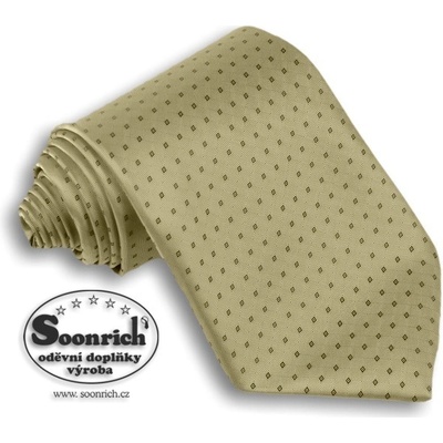 Soonrich kravata tkaná béžová World kwr008