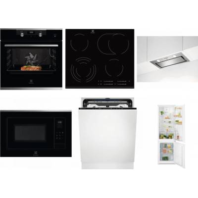 Set Electrolux KODEC75X2 + EHF6547FXK + LFG716X + LMS4253TMX + EEM69410L + LND5FE18S