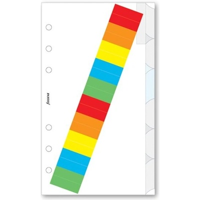 Filofax Farebný rozraďovač prázdny náplň osobných A6 diárov
