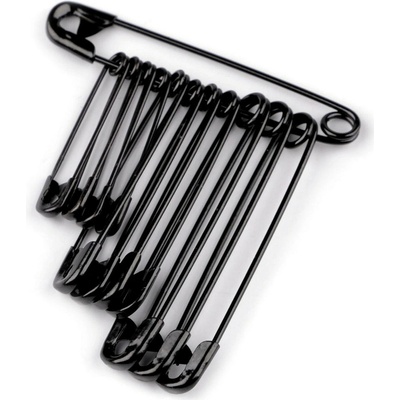 Pro Háčkování Špendlík zavírací černý 12 ks mix velikostí – Sleviste.cz