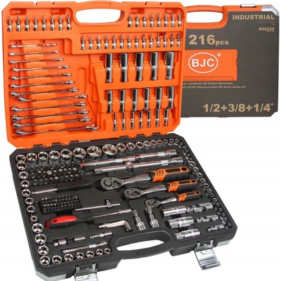 BJC Gola sada 1/2' 3/8' 1/4' príslušenstvo 216 ks B58229