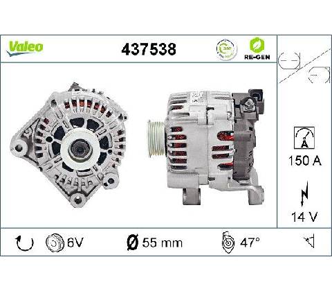 Alternátor VALEO 437538